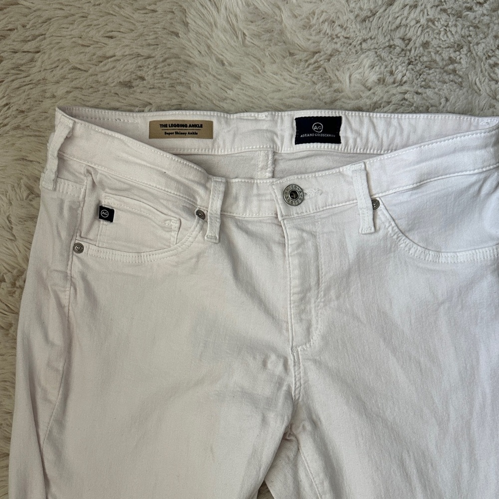 AG Adriano Goldschmied Sz 29 Women's White Legging Ankle Skinny Jean - Picture 3 of 9